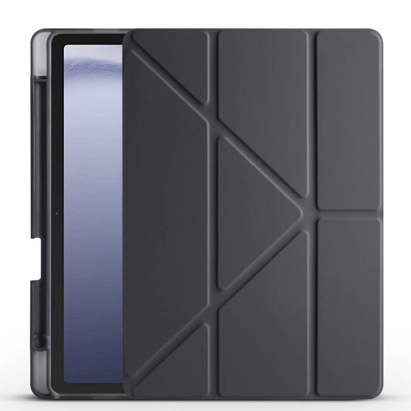 Galaxy Tab A9 Kılıf Zore Tri Folding Kalem Bölmeli Standlı Kılıf - 66