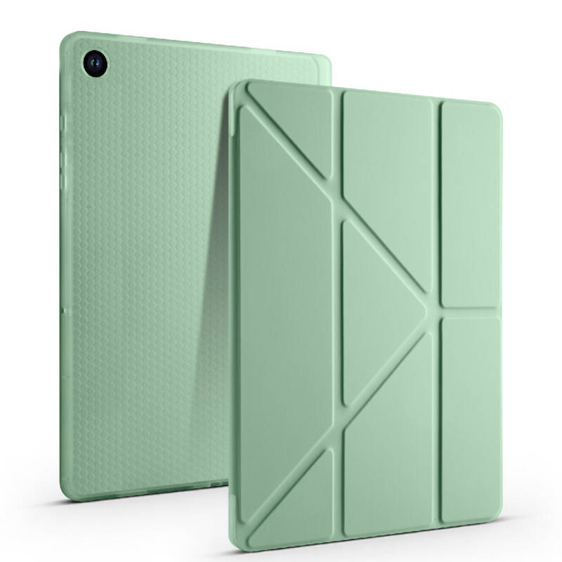 Galaxy Tab A9 Kılıf Zore Tri Folding Kalem Bölmeli Standlı Kılıf - 30