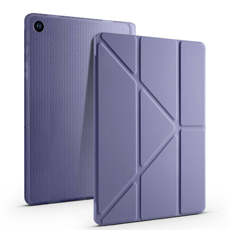 Galaxy Tab A9 Kılıf Zore Tri Folding Kalem Bölmeli Standlı Kılıf - 25