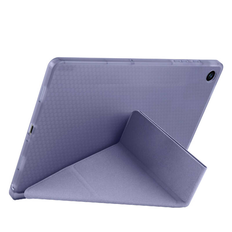 Galaxy Tab A9 Kılıf Zore Tri Folding Kalem Bölmeli Standlı Kılıf - 33