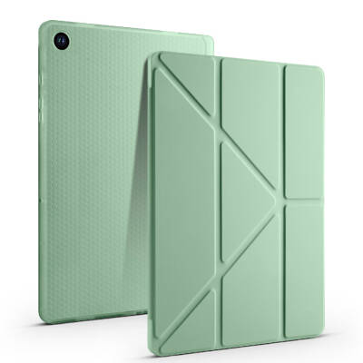 Galaxy Tab A9 Kılıf Zore Tri Folding Kalem Bölmeli Standlı Kılıf - Zore