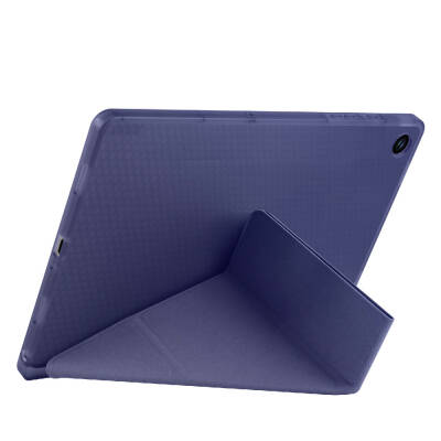 Galaxy Tab A9 Plus Case Pen Compartment Zore Tri Folding Stand Case - 50