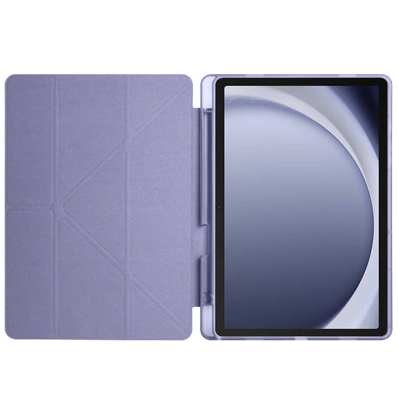 Galaxy Tab A9 Plus Case Pen Compartment Zore Tri Folding Stand Case - 34