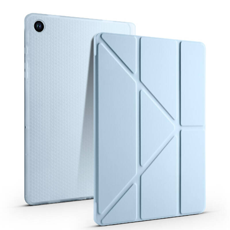Galaxy Tab A9 Plus Case Pen Compartment Zore Tri Folding Stand Case - 14