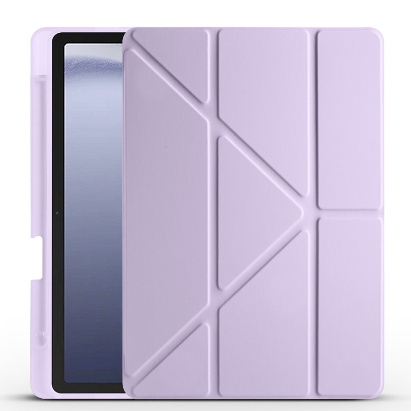 Galaxy Tab A9 Plus Case Pen Compartment Zore Tri Folding Stand Case - 4