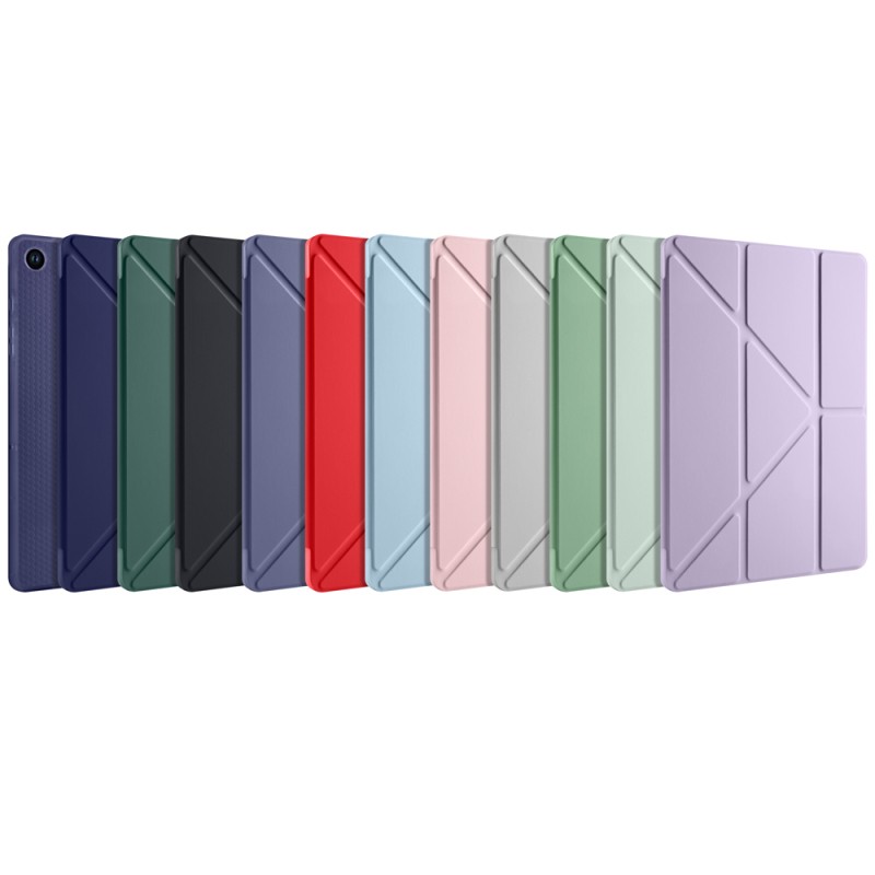 Galaxy Tab A9 Plus Case Pen Compartment Zore Tri Folding Stand Case - 15