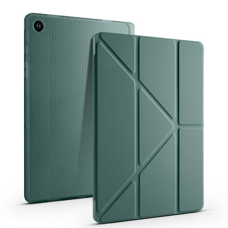 Galaxy Tab A9 Plus Kılıf Zore Tri Folding Kalem Bölmeli Standlı Kılıf - 17