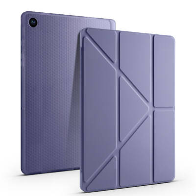 Galaxy Tab A9 Plus Kılıf Zore Tri Folding Kalem Bölmeli Standlı Kılıf - 6