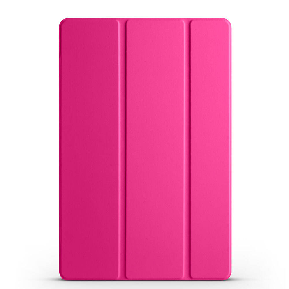 Galaxy Tab A9 Plus Uyumlu NXXA Smart Cover Standlı 1-1 Kılıf-Pembe Koyu