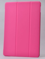 Galaxy Tab E T560 9.6 Zore Smart Cover Standlı 1-1 Kılıf Pembe Koyu