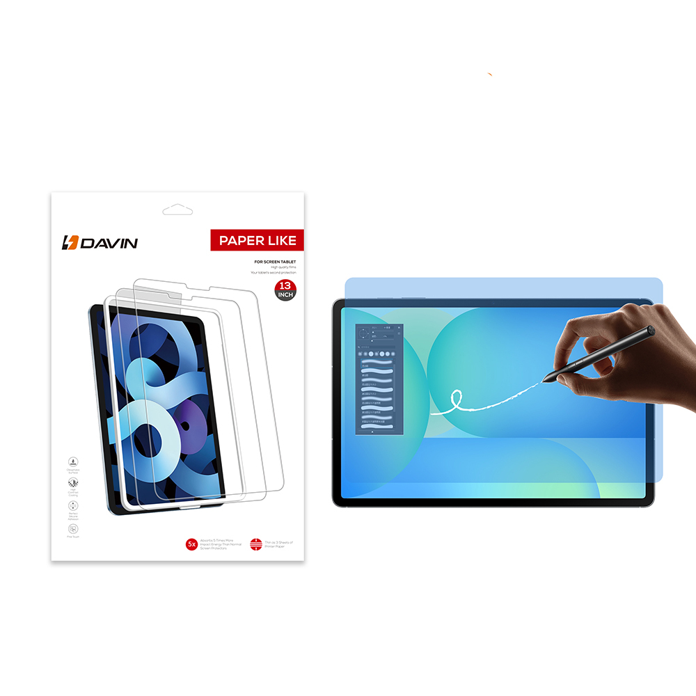 Galaxy Tab S10 FE Plus Kağıt Hisli Mat Davin Paper Like Tablet Ekran Koruyucu - Şeffaf