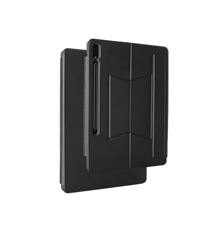 Galaxy Tab S10 FE Plus Zore Border Keyboard Tablet Case Bluetooth Connection and Stand - 1