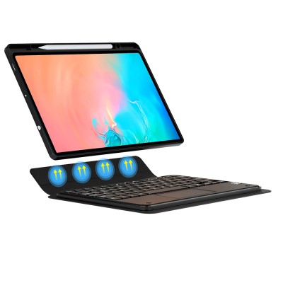Galaxy Tab S10 FE Zore Border Keyboard Tablet Case Bluetooth Connection and Stand - 4