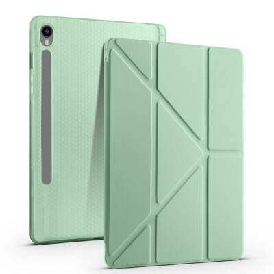 Galaxy Tab S10 Lite Kılıf Zore Tri Folding Kalem Bölmeli Standlı Kılıf - Zore