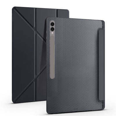 Galaxy Tab S10 Ultra Case Zore Tri Folding Stand Case Pen Compartment - Zore