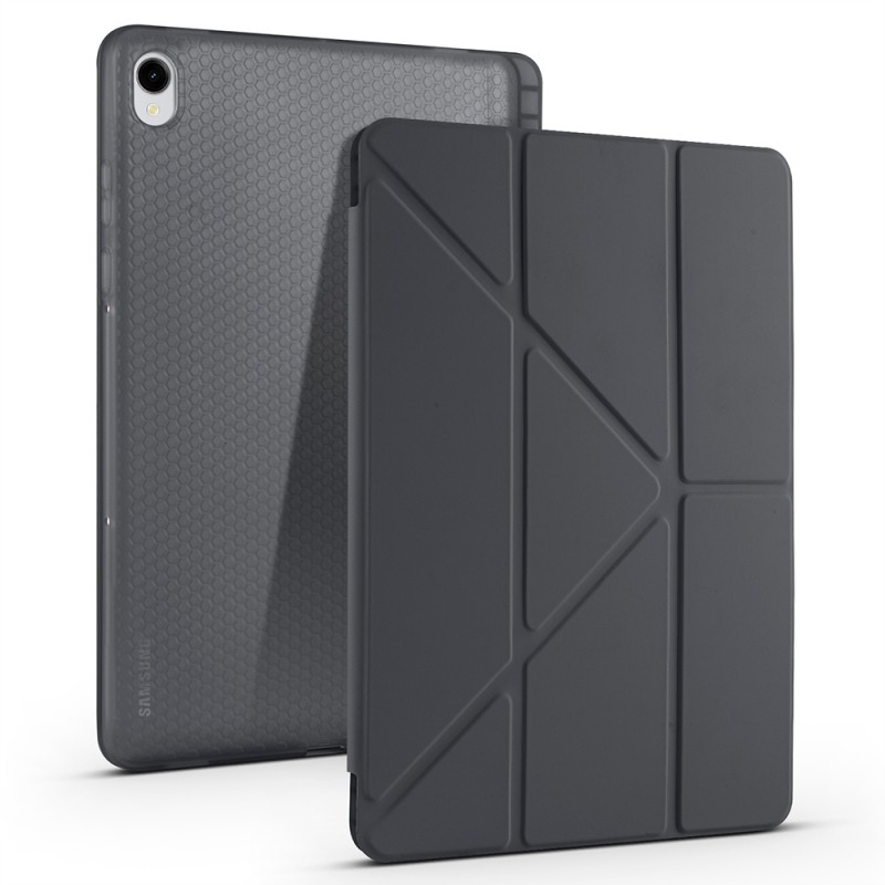 Galaxy Tab S11 Case Zore Tri Folding Stand Case with Pen Compartment - 8