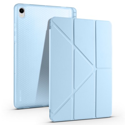 Galaxy Tab S11 Case Zore Tri Folding Stand Case with Pen Compartment - 7