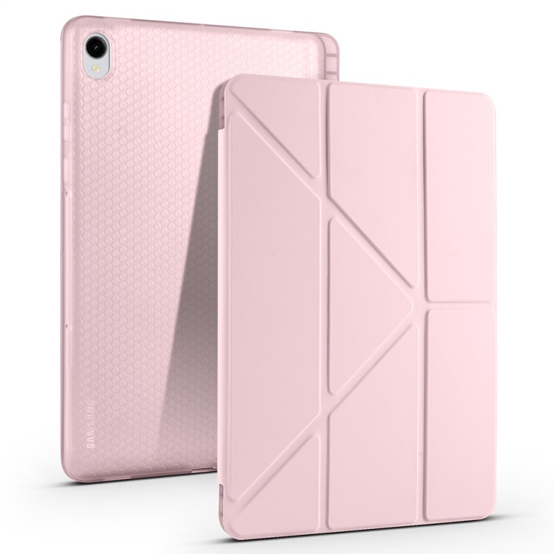 Galaxy Tab S11 Case Zore Tri Folding Stand Case with Pen Compartment - 6