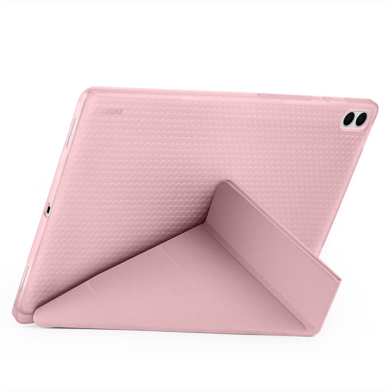 Galaxy Tab S11 Ultra Case Zore Tri Folding Stand Case with Pen Compartment - 19