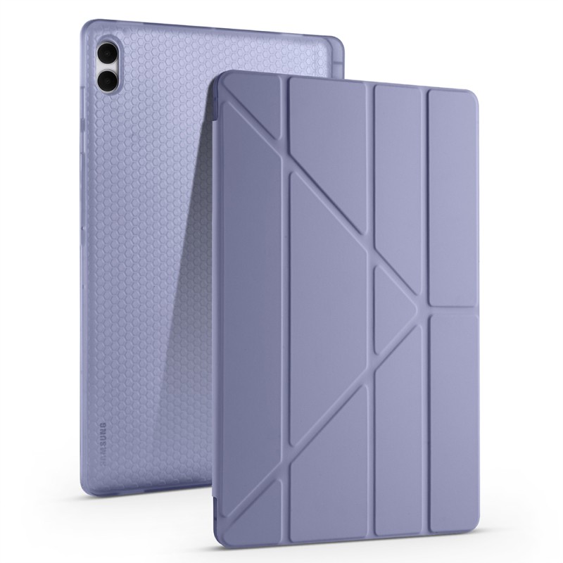 Galaxy Tab S11 Ultra Case Zore Tri Folding Stand Case with Pen Compartment - 8