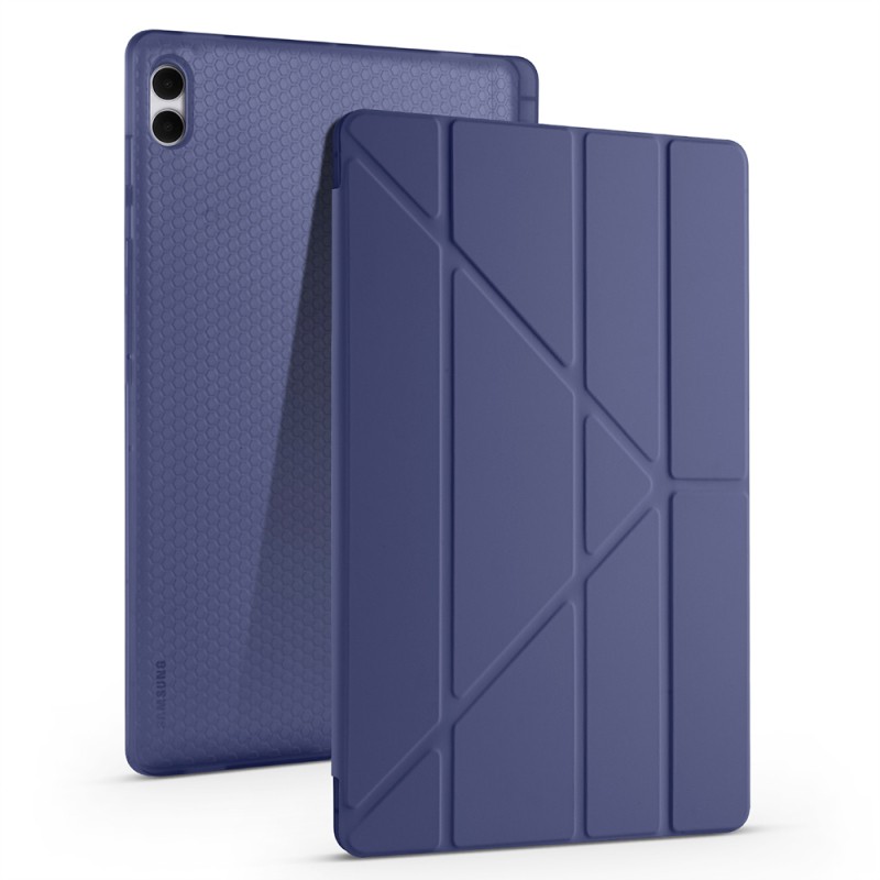 Galaxy Tab S11 Ultra Case Zore Tri Folding Stand Case with Pen Compartment - 10