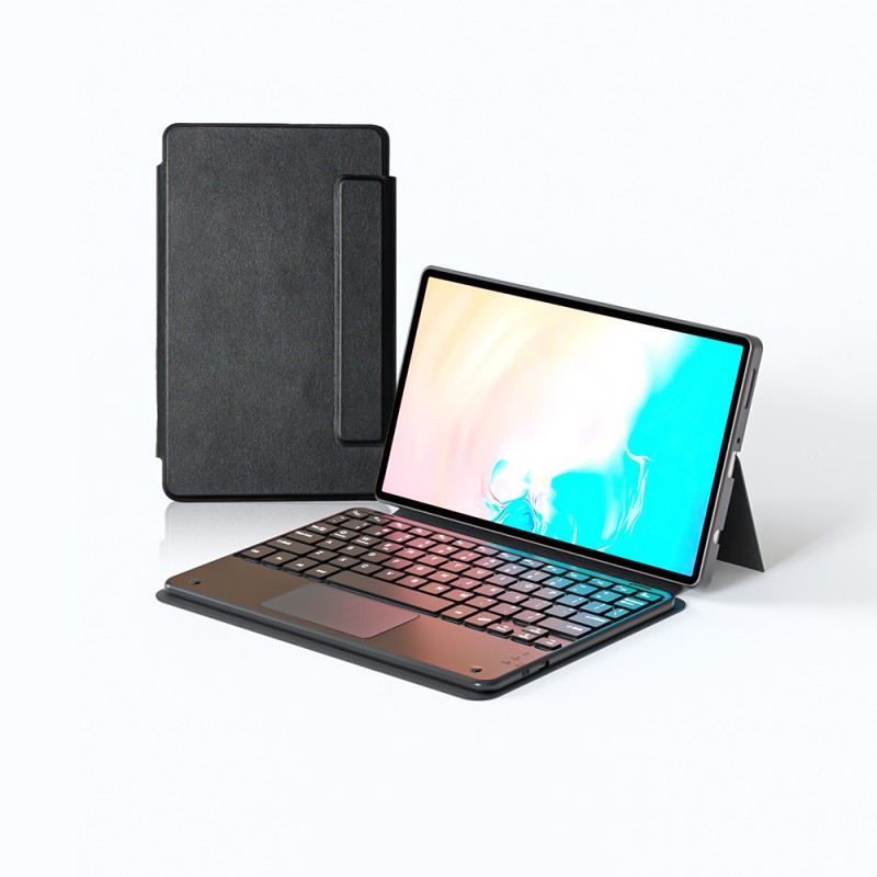 Galaxy Tab S11 Zore Border Keyboard Tablet Case with Bluetooth Connection and Stand - 4