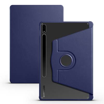 Galaxy Tab S7 FE LTE (T737-T736-T733-T730) Kılıf Zore Termik Kalem Bölmeli Dönebilen Standlı Kılıf - Zore