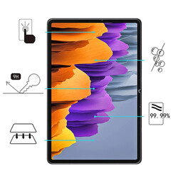 Galaxy Tab S7 Plus T970 Zore Tablet Temperli Cam Ekran Koruyucu - Thumbnail