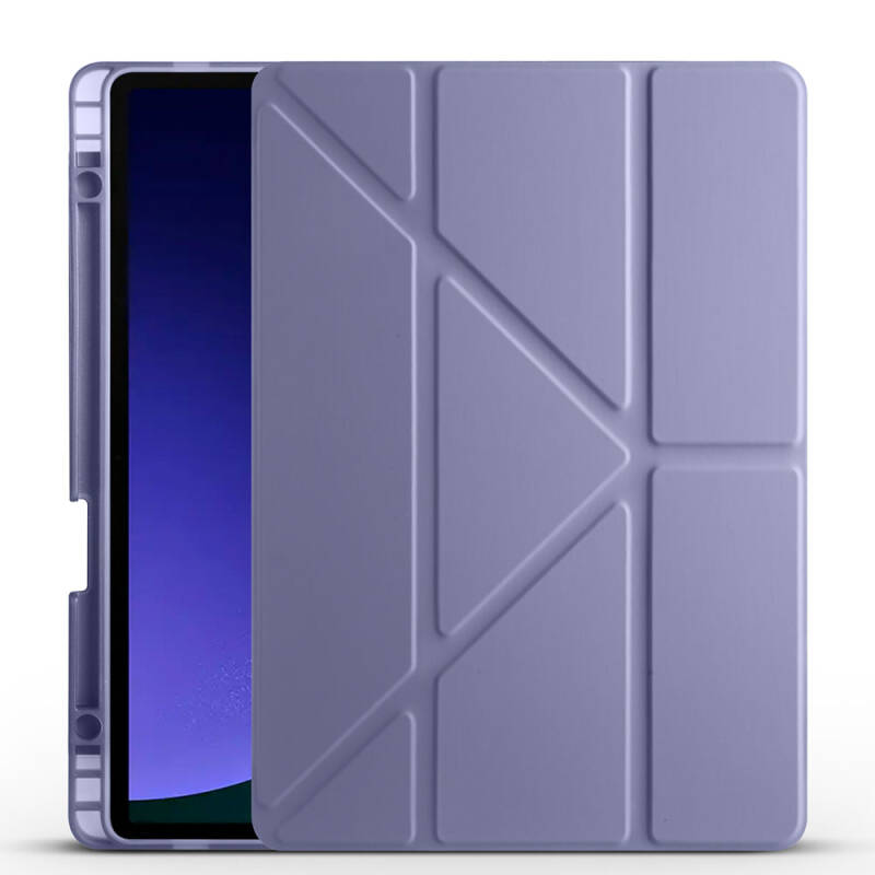 Galaxy Tab S9 Case Zore Tri Folding Stand Case with Pen Compartment - 31