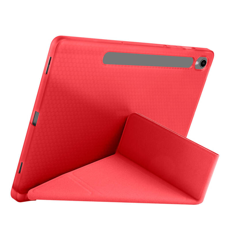 Galaxy Tab S9 Case Zore Tri Folding Stand Case with Pen Compartment - 58