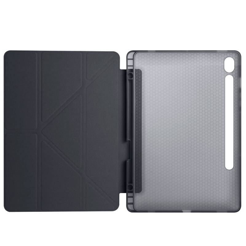 Galaxy Tab S9 Case Zore Tri Folding Stand Case with Pen Compartment - 46