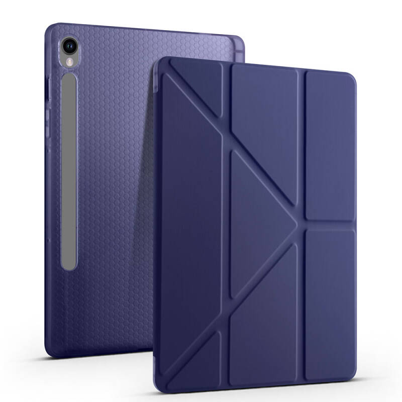 Galaxy Tab S9 Case Zore Tri Folding Stand Case with Pen Compartment - 35