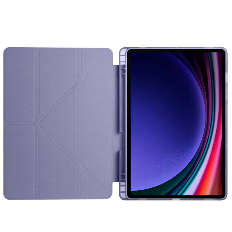 Galaxy Tab S9 Case Zore Tri Folding Stand Case with Pen Compartment - 42