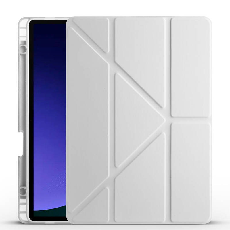 Galaxy Tab S9 Case Zore Tri Folding Stand Case with Pen Compartment - 11