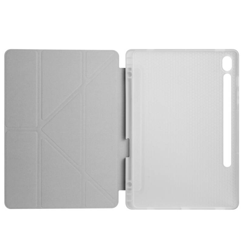Galaxy Tab S9 Case Zore Tri Folding Stand Case with Pen Compartment - 15