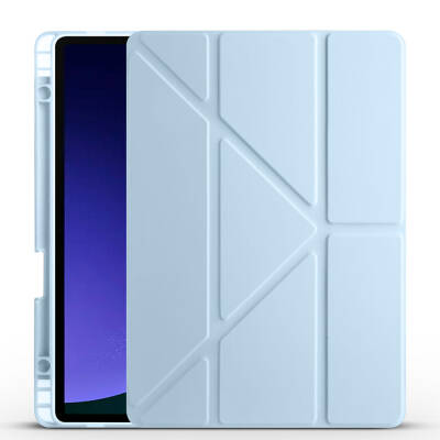 Galaxy Tab S9 Kılıf Zore Tri Folding Kalem Bölmeli Standlı Kılıf - 9