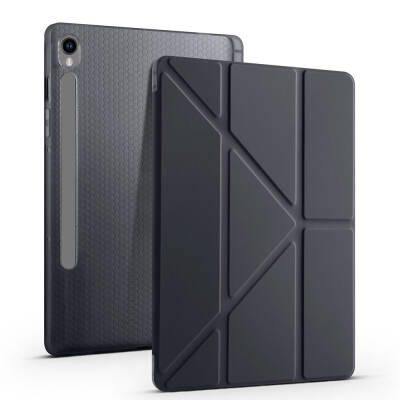 Galaxy Tab S9 Kılıf Zore Tri Folding Kalem Bölmeli Standlı Kılıf - 37