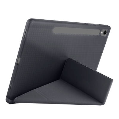 Galaxy Tab S9 Kılıf Zore Tri Folding Kalem Bölmeli Standlı Kılıf - 56
