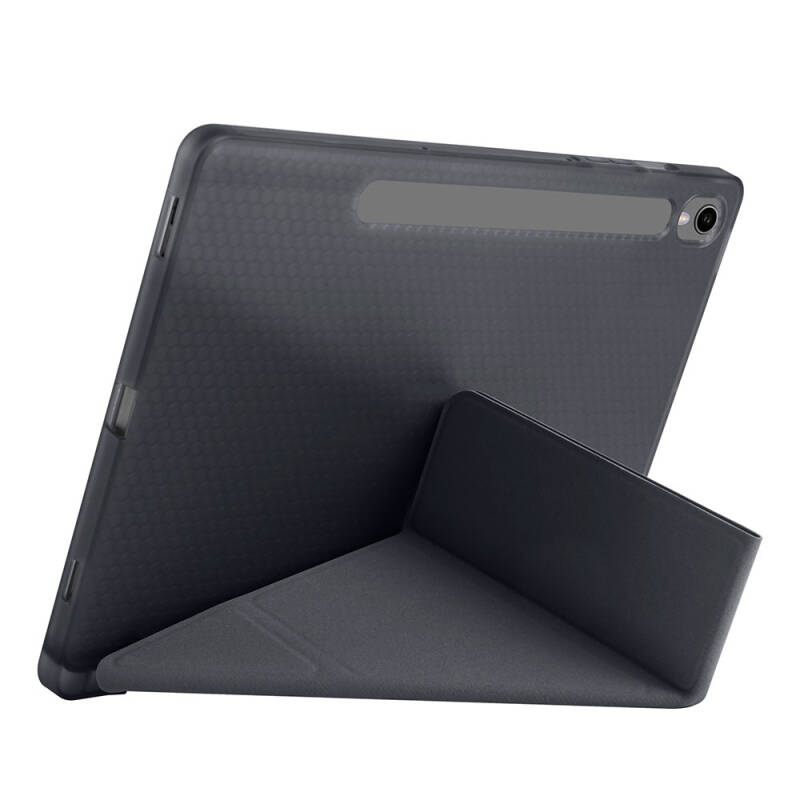 Galaxy Tab S9 Kılıf Zore Tri Folding Kalem Bölmeli Standlı Kılıf - 56