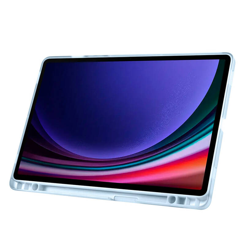 Galaxy Tab S9 Kılıf Zore Tri Folding Kalem Bölmeli Standlı Kılıf - 48