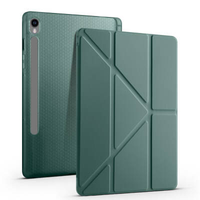 Galaxy Tab S9 Kılıf Zore Tri Folding Kalem Bölmeli Standlı Kılıf - 38