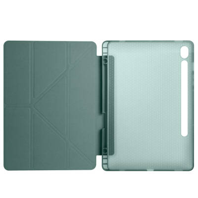 Galaxy Tab S9 Kılıf Zore Tri Folding Kalem Bölmeli Standlı Kılıf - 44
