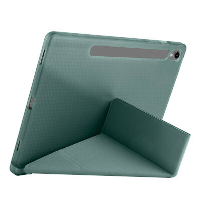 Galaxy Tab S9 Kılıf Zore Tri Folding Kalem Bölmeli Standlı Kılıf - 55