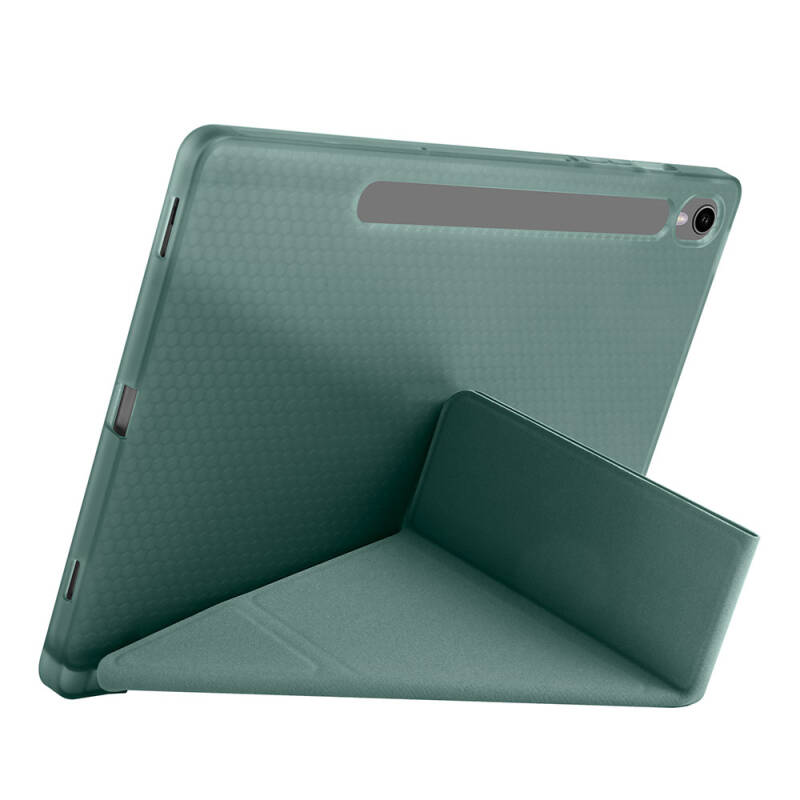 Galaxy Tab S9 Kılıf Zore Tri Folding Kalem Bölmeli Standlı Kılıf - 55