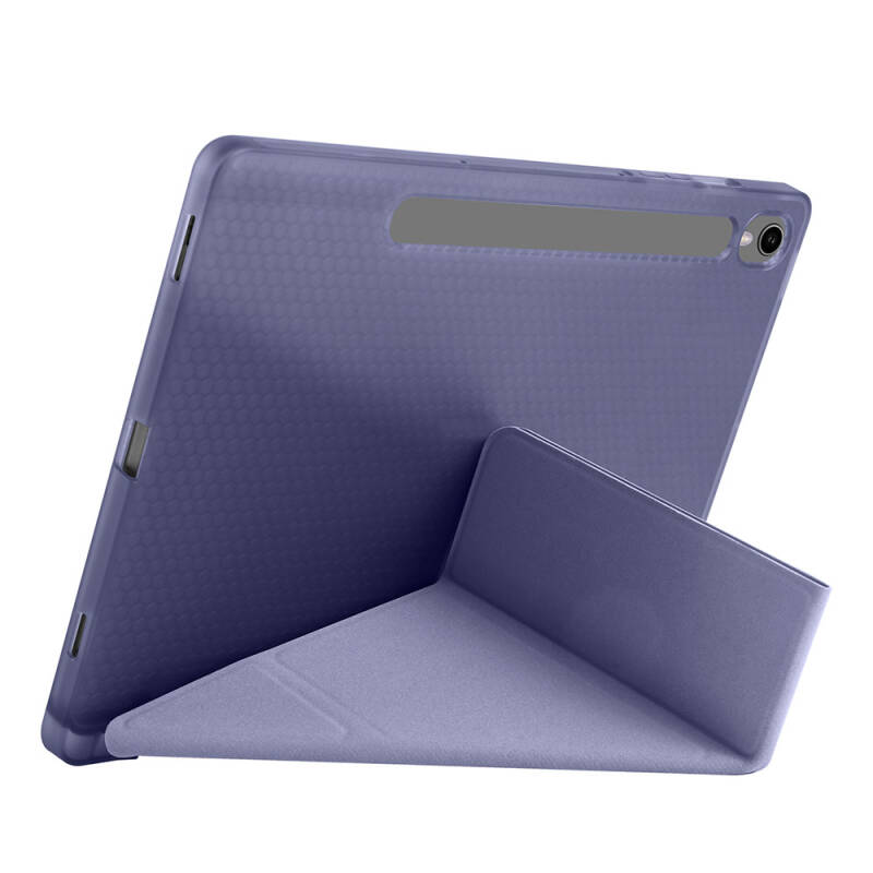 Galaxy Tab S9 Kılıf Zore Tri Folding Kalem Bölmeli Standlı Kılıf - 53