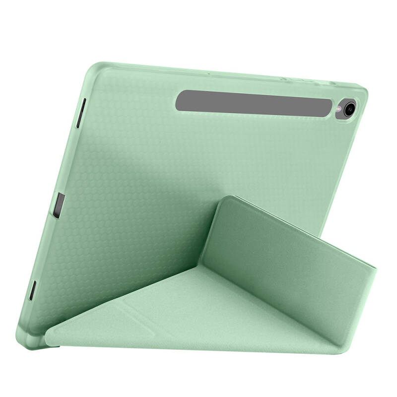 Galaxy Tab S9 Kılıf Zore Tri Folding Kalem Bölmeli Standlı Kılıf - 26