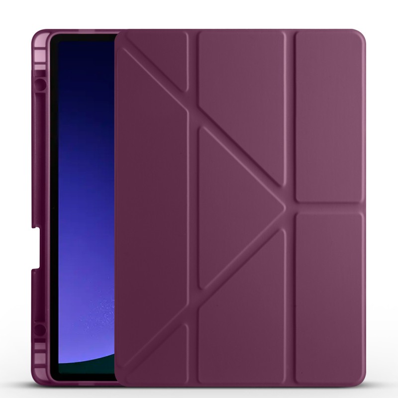 Galaxy Tab S9 Kılıf Zore Tri Folding Kalem Bölmeli Standlı Kılıf - 29