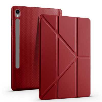 Galaxy Tab S9 Kılıf Zore Tri Folding Kalem Bölmeli Standlı Kılıf - 7