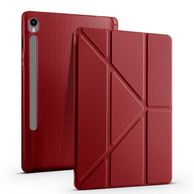 Galaxy Tab S9 Kılıf Zore Tri Folding Kalem Bölmeli Standlı Kılıf - 7