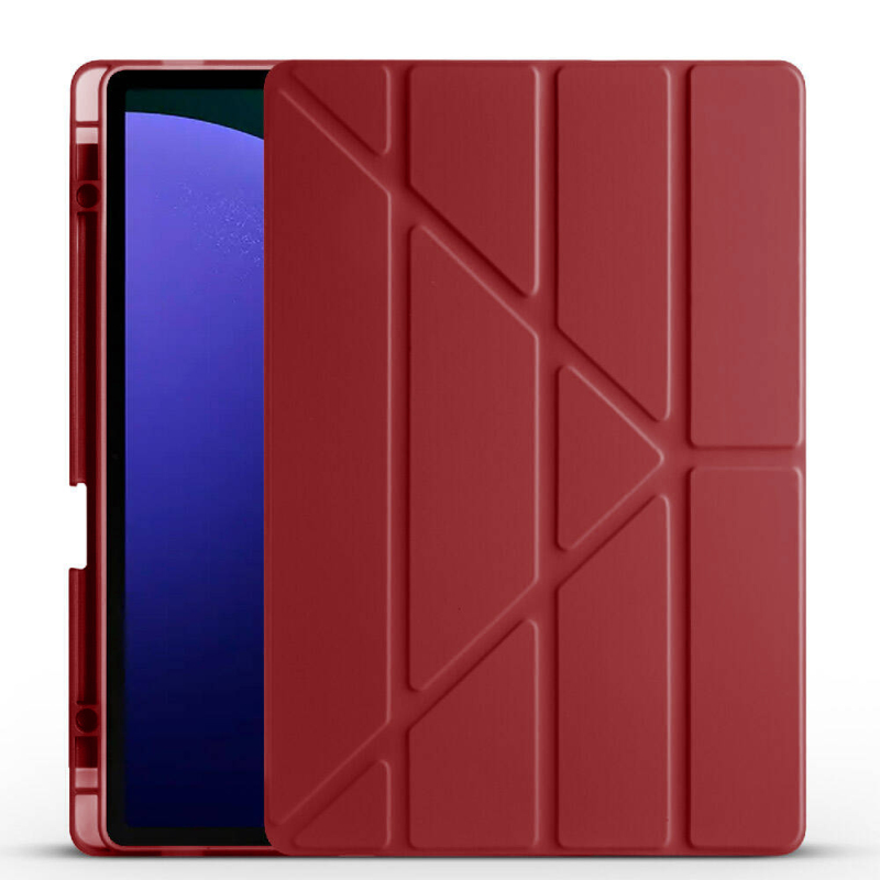 Galaxy Tab S9 Kılıf Zore Tri Folding Kalem Bölmeli Standlı Kılıf - 10